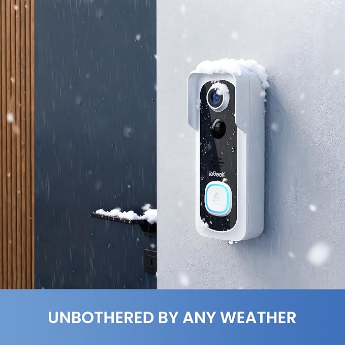 ieGeek Doorbell Camera Wireless No Subscription, 2K 3MP HD View, 2-Way Talk - Image 7