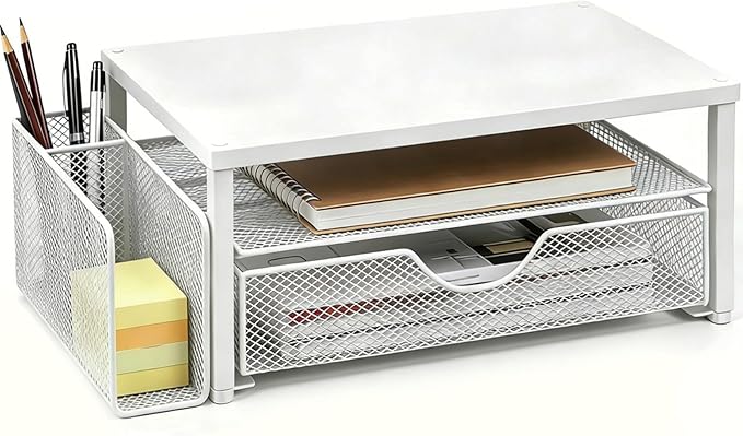 Spacrea Desk Organizer and Accessories, Computer Monitor Stand Riser by Spacrea