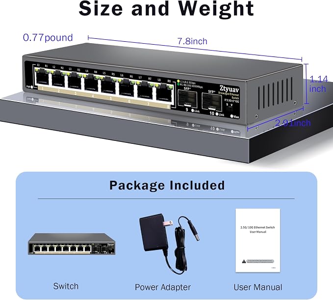 10 Port Unmanaged 2.5G Ethernet Switch - Image 6