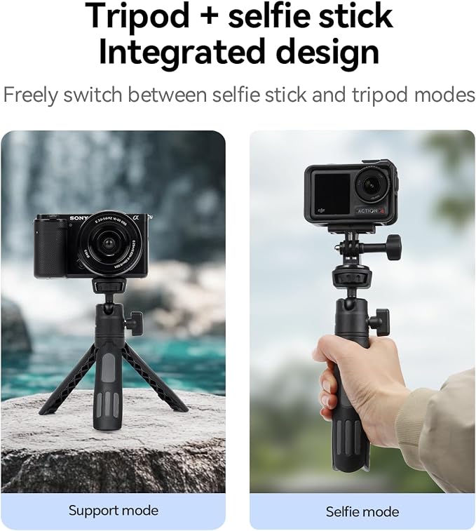 Lightweight Mini Tripod for Camera/Phone/Webcam & Selfie Stick, 360° Phone Clip - Image 6