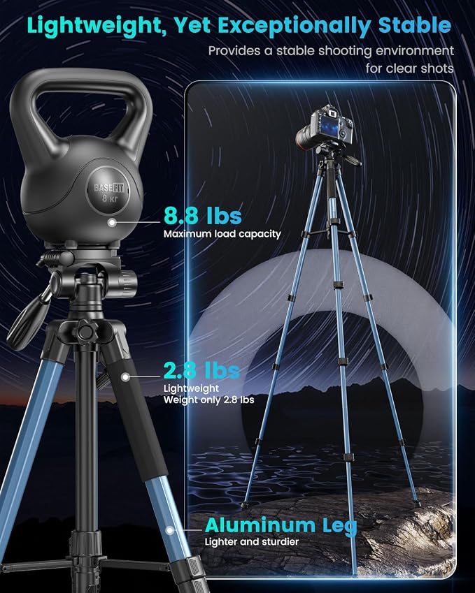 CAMBOFOTO 74"-Camera-Tripod, - Image 2