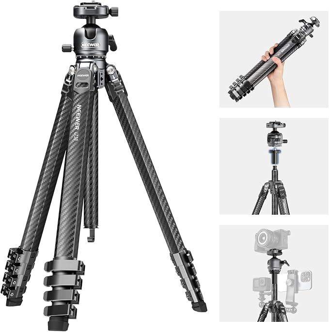 NEEWER LITETRIP LT38 61" Travel Tripod Carbon Fiber by Neewer