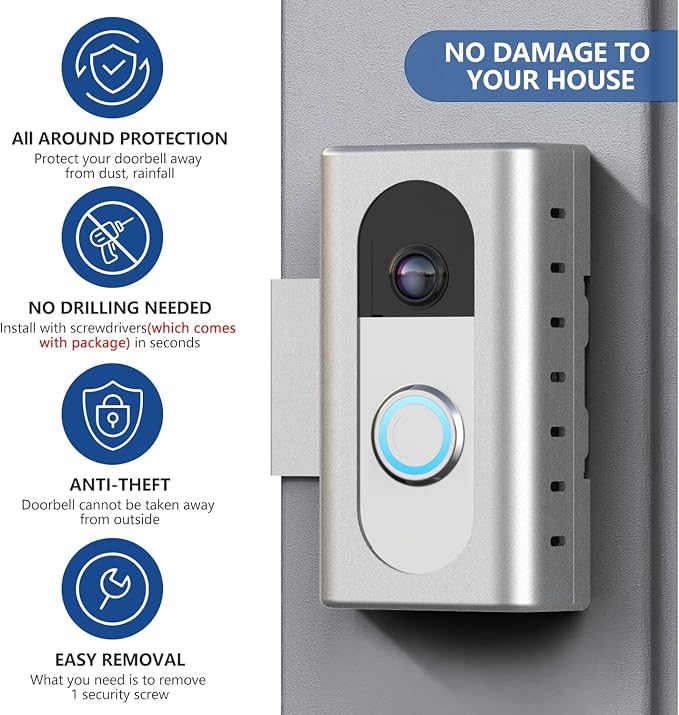 KIMILAR Anti-Theft Video Doorbell Mount Compatible - Image 4