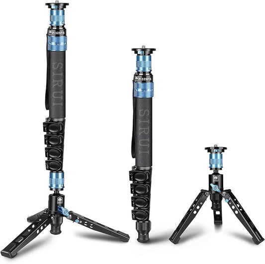 SIRUI P-325FS Monopod with Feet, Max Load 22lbs, 360° Panorama, Quick Release by SIRUI