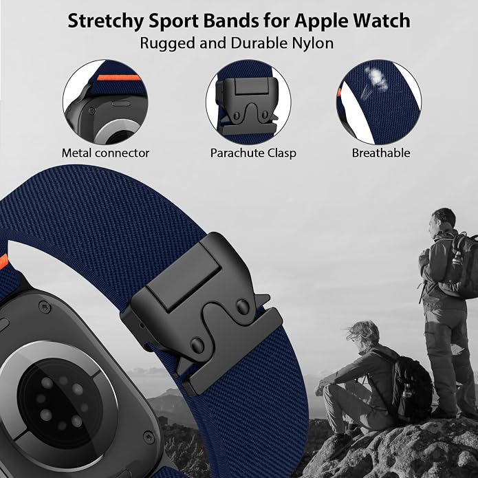 Elastic Sport Band for Apple Watch Ultra 3/2/1 Bands 49mm 46mm 45mm 44mm 42mm - Image 2