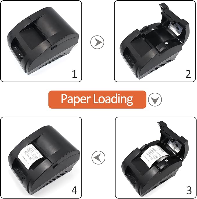 symcode 58MM USB Thermal Receipt Printer, High Speed Printing 90mm/sec - Image 4