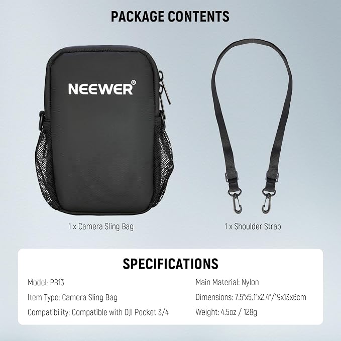 NEEWER Camera Sling Bag, Water Resistant Lightweight Compact Travel Case - Image 8