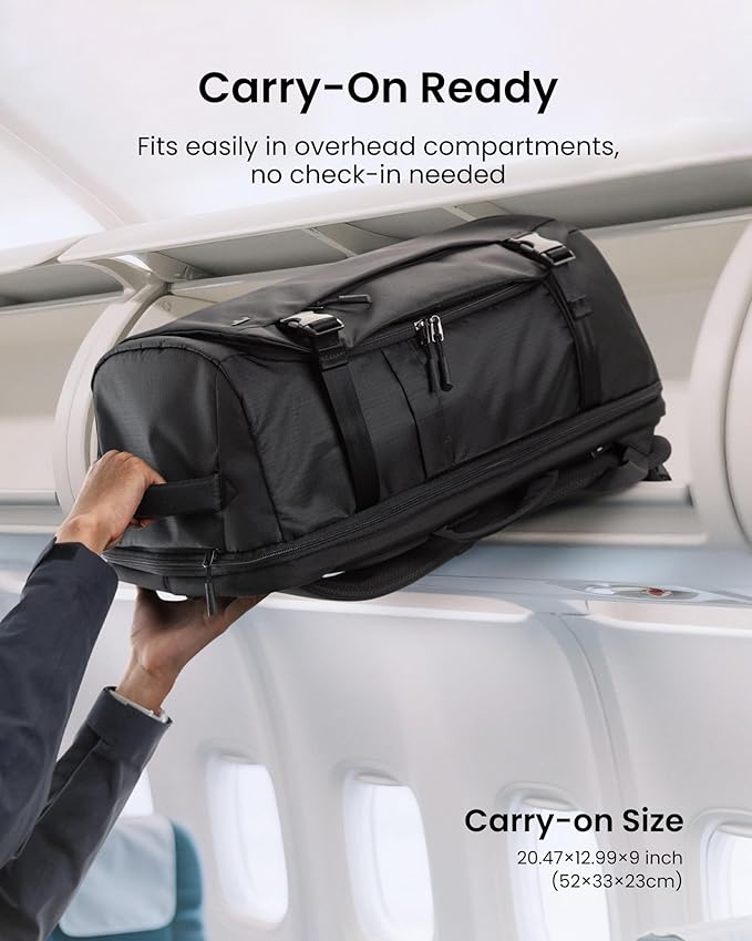 tomtoc Travel Backpack 40L, TSA Friendly Flight Approved Carry-on Luggage Hand - Image 4