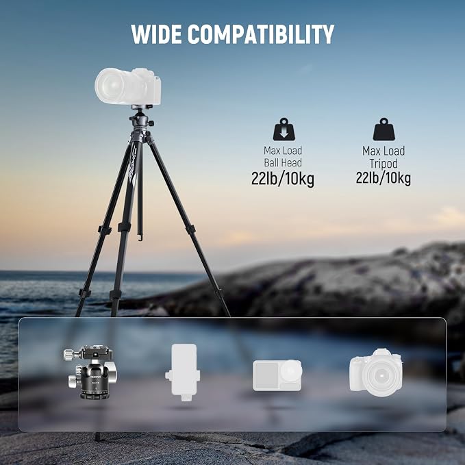 NEEWER LITETRIP LT07 61" Aluminum Travel Tripod - Image 7