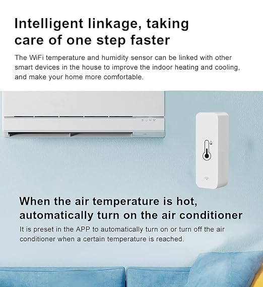2-Pack WiFi Temperature Humidity Sensor: Indoor Thermometer Hygrometer - Image 6