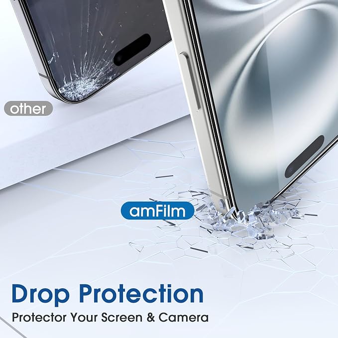 amFilm Auto-Alignment OneTouch for iPhone 16 Screen Protector + Camera Lens - Image 6