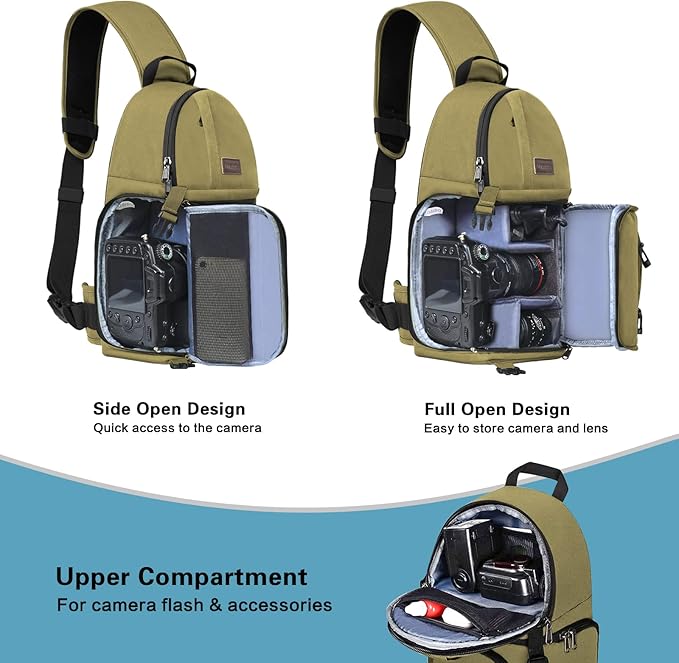 MOSISO Camera Sling Bag, DSLR/SLR/Mirrorless Camera Case Shockproof Photography - Image 2