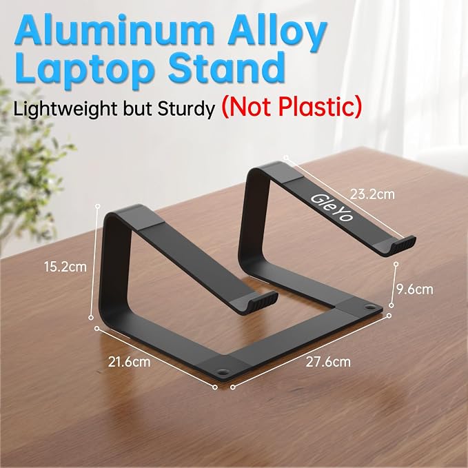 Laptop Stand for Desk Detachable Aluminum Computer Riser Portable Metal - Image 2