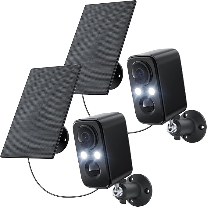 Security Cameras Wireless Outdoor, Flood Light Solar Cameras by IHOXTX