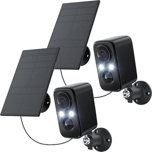 Security Cameras Wireless Outdoor, Flood Light Solar Cameras by IHOXTX