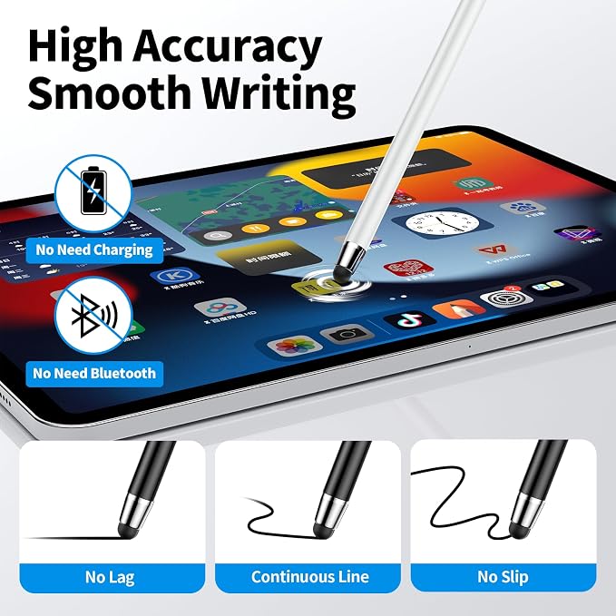 10 PCS Stylus, Stylus Pen for Touchscreen, Stylus 2-in-1 High Sensitivity & - Image 4