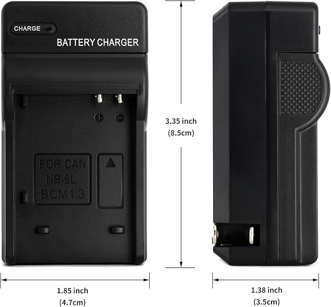 Norifon NB-6L Wall Charger for Canon PowerShot SX530 HS, SX610 HS, SX710 HS - Image 3