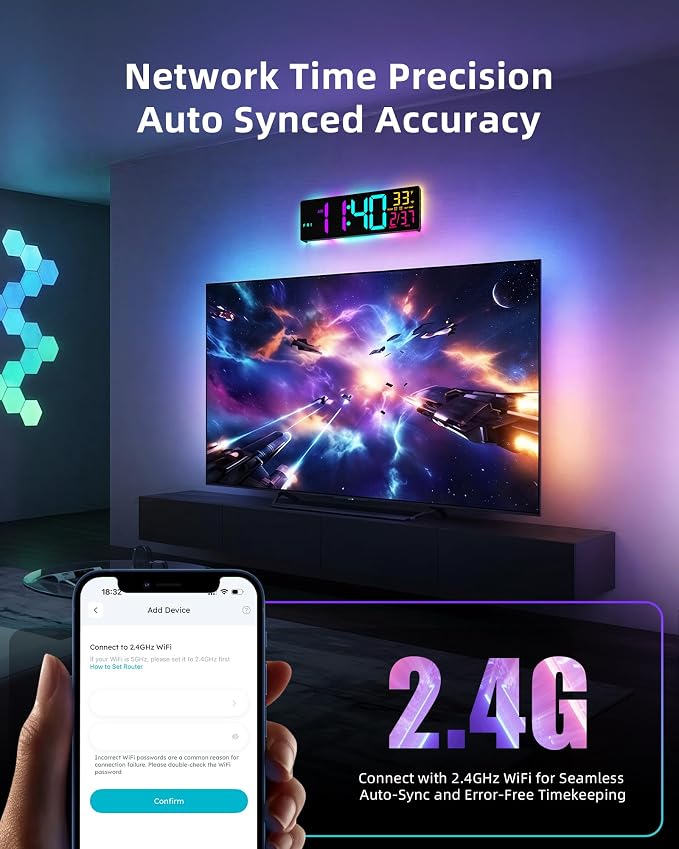EASYERA Smart Digital Wall Clock - Image 7