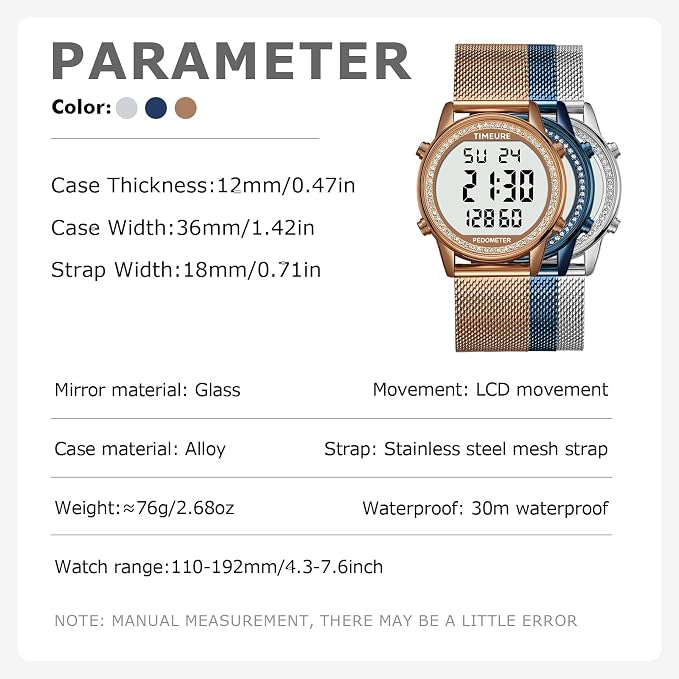 Women's Step Counter Pedometer Watch - Image 8