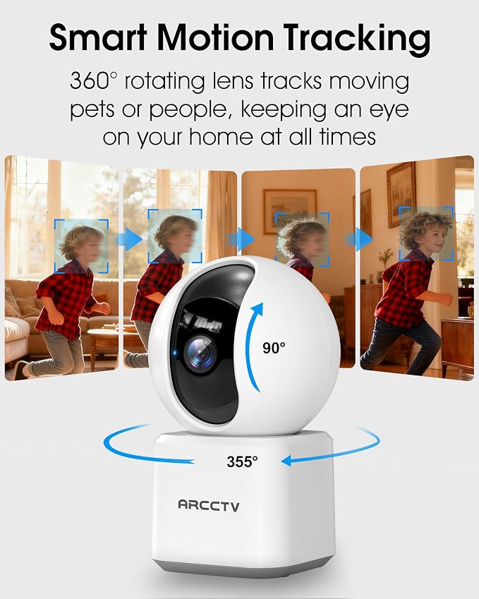 ARCCTV Indoor Security Camera, 5G&2.4GHz Pet Camera - Image 3
