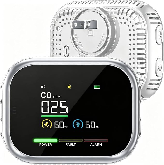 6 in 1 Indoor Air Quality Monitor, Portable Real-Time by WBQHEC