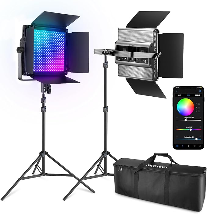 NEEWER 2 Pack RGB1200 LED Video Light by Neewer
