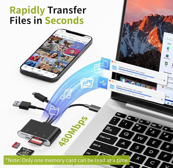 XD Card Reader for Olympus Fujifilm, 3-in-1 XD Picture Card Adapter - Image 5