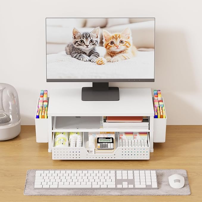 OPNICE Desk Organizers and Accessories, 2-Tier Computer Monitor Stand Riser - Image 6