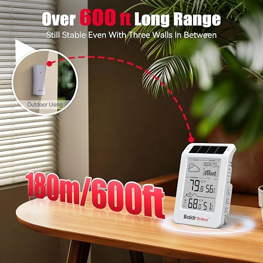 BaldrTherm Wireless Weather Station, Dual-Zone Indoor & Outdoor/Childroom Temp - Image 6