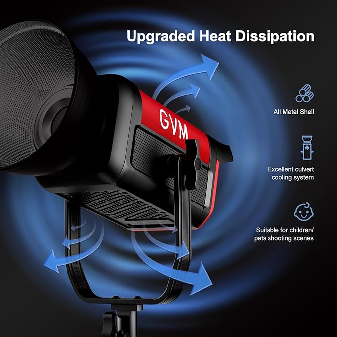GVM 200W LED Video Light with Lantern Softbox, SD200B Continuous Lighting Kit - Image 8