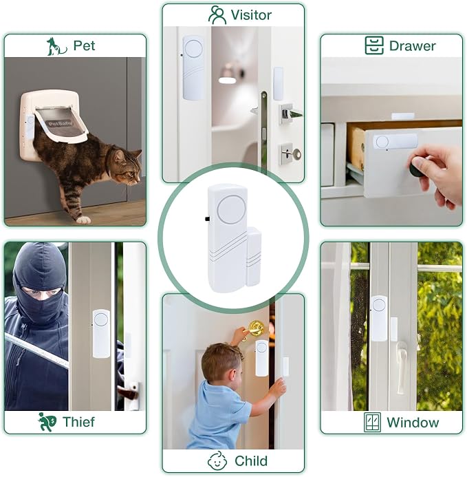 Door Window Alarm, 90DB Door Alarms - Image 6