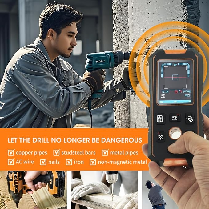 3 in 1 Stud Finder Wall ScannerLaser Distance Meter, Wood AC Wire, Upgraded - Image 7