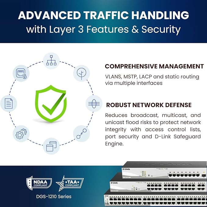 D-Link 10-Port Gigabit Smart Managed PoE+ Switch | 8 PoE+ Ports + 2 SFP Ports | - Image 6
