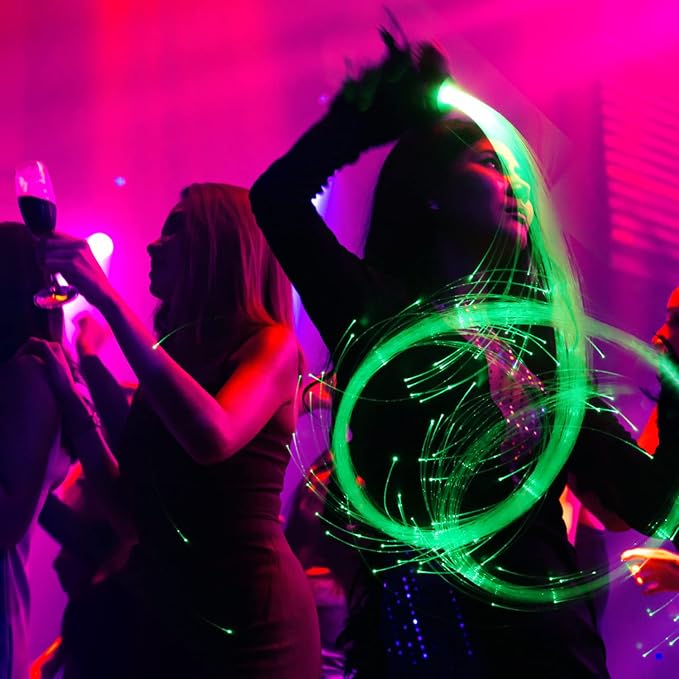 Fiber Optic Dance Whip Rechargeable, AZIMOM Space Whip 6ft 360° Swivel 36Mode - Image 7