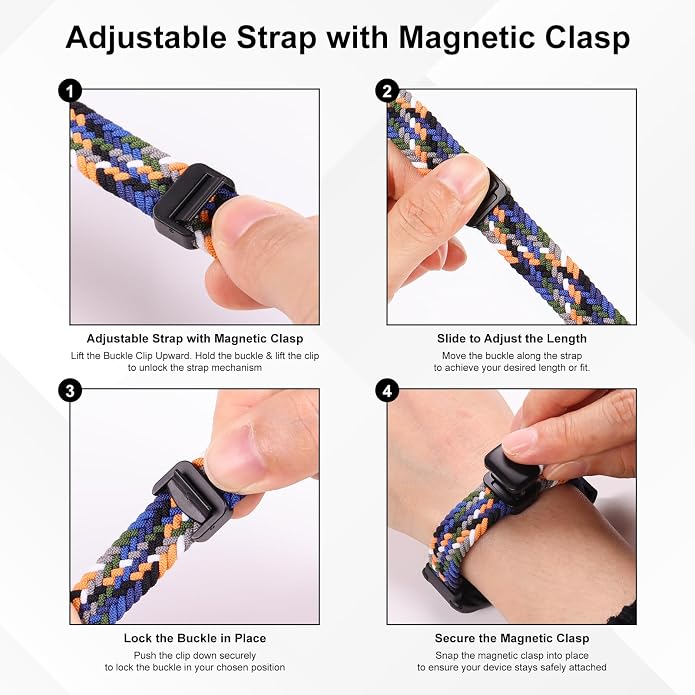 Adjustable Braided Wristband Compatible - Image 5