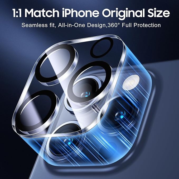 UniqueMe Compatible for 3 Pack iPhone 15 Pro/iPhone 15 Pro Max Camera Lens - Image 5