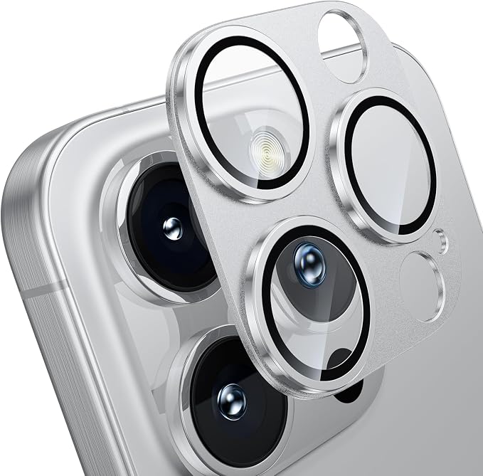 WSKEN for iPhone 16 Pro/iPhone 16 Pro Max Camera Lens Protector, Metal Aluminum by SmartProtectionGreenerFuture