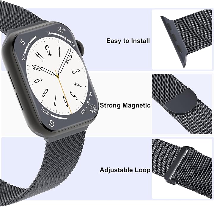 3 Pack Mesh Metal Band Compatible - Image 3