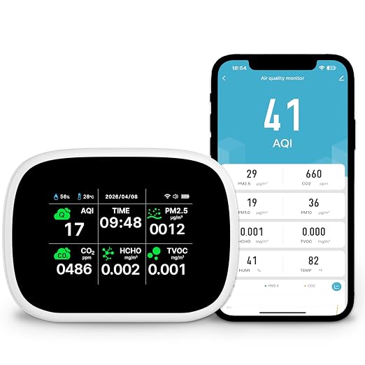 Smart Air Quality Monitor Indoor, WiFi Air Quality Tester by Sacnahe