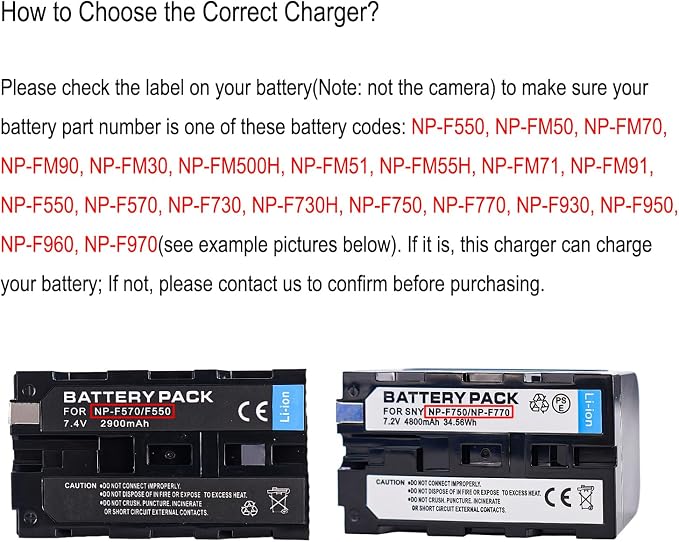 NP-F550 Battery Charger for Sony NP-FM50 - Image 2