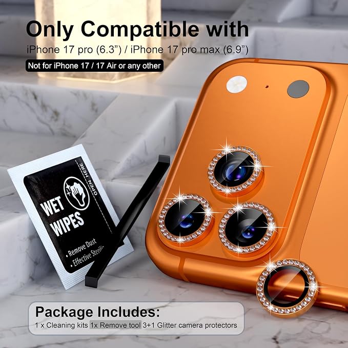 Choiche Compatible for iPhone 17 Pro/iPhone 17 Pro Max Camera Lens Protector - Image 2