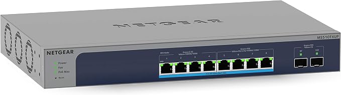 NETGEAR 10-Port Ultra60 10G Multi-Gigabit Ethernet Smart Switch by NETGEAR