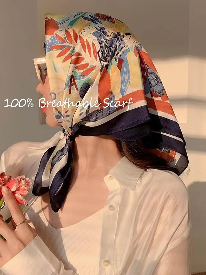 Silky Scarf for Women Lightweight Satin Bandanas Neck Hair Wrap For Sleeping - Image 5