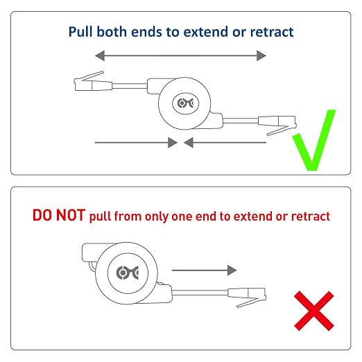 Cable Matters 2-Pack Retractable Ethernet Cable 3ft Supporting 10/100/1000 Mbps - Image 6