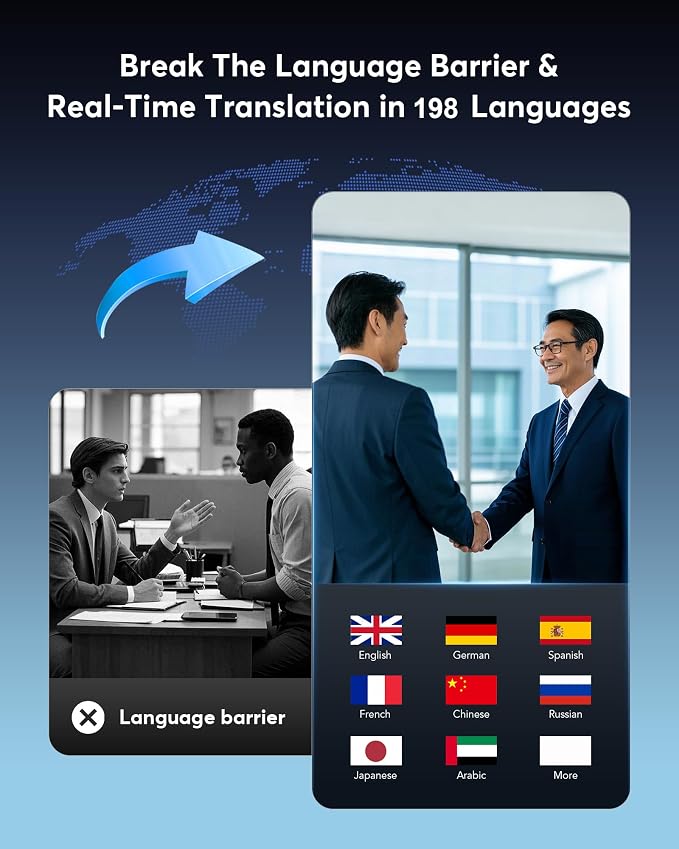 AI Real-Time Translation Earbuds, 198 Languages Two-Way Translator Headphones - Image 4