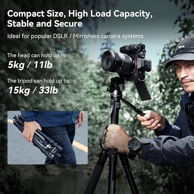 SmallRig CT195 Video Tripod Kit, Max Load 15kg / 33Ibs - Image 6