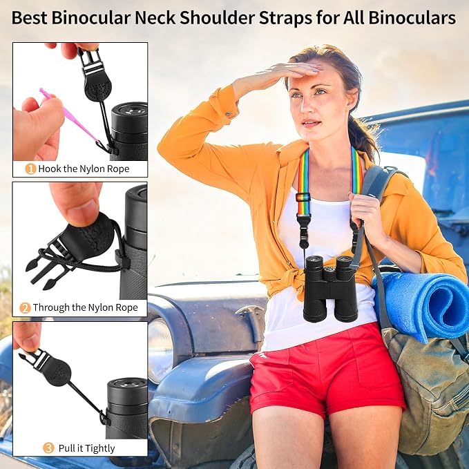 FIEIL Rainbow Stripe Shoulder Strap, Adjustable Camera Strap - Image 4