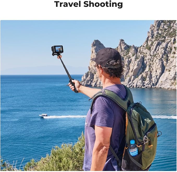 K&F CONCEPT 33.5cm/13.2" Selfie Stick Tripod, Portable Vlog Handle Grip Action - Image 7