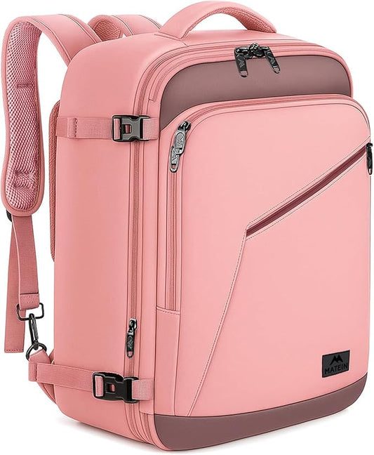 MATEIN Pink Travel Backpack for Women, 40L Water Resistant Carry on Backpack by MATEIN