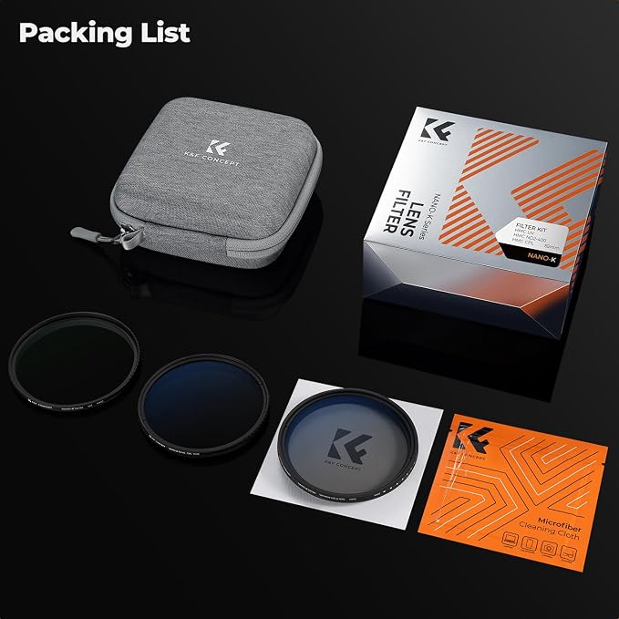 K&F Concept 62mm UV/CPL/ND2-400 Lens Filters Kit-18 Multi-Layer Coatings - Image 7